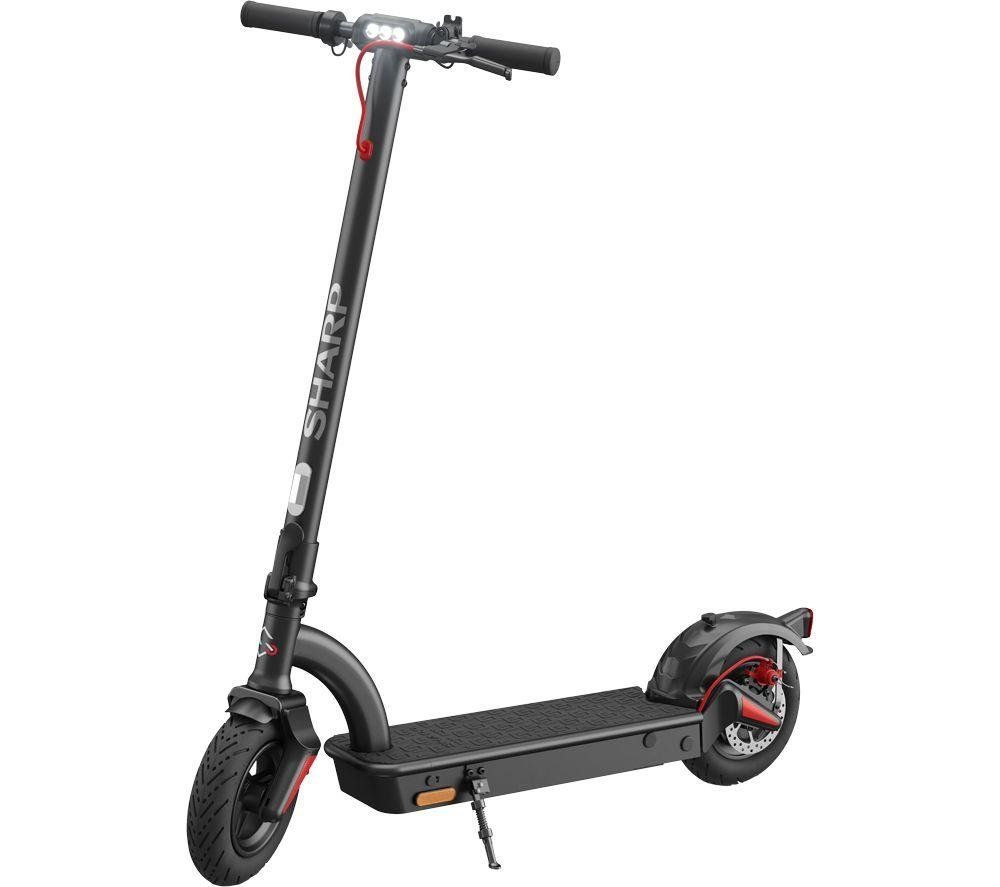 SHARP EM-KS2AEU-BUK Electric Folding Scooter - Black, Black - Image 1