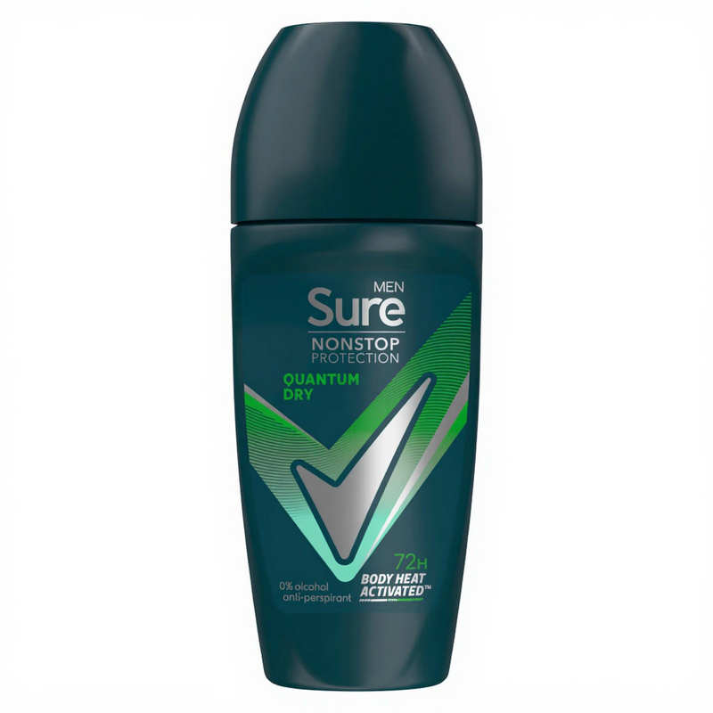Sure Men Antiperspirant Deodorant Roll On 72H Nonstop, Quantum Dry - 50ml - 1 - Image 1