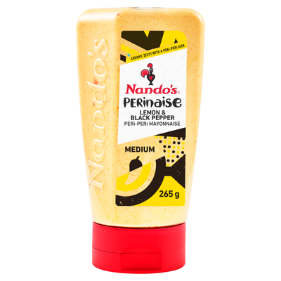 Nando's Perinaise Lemon & Black Pepper Peri-Peri Mayonnaise 265g - Thumbnail 2