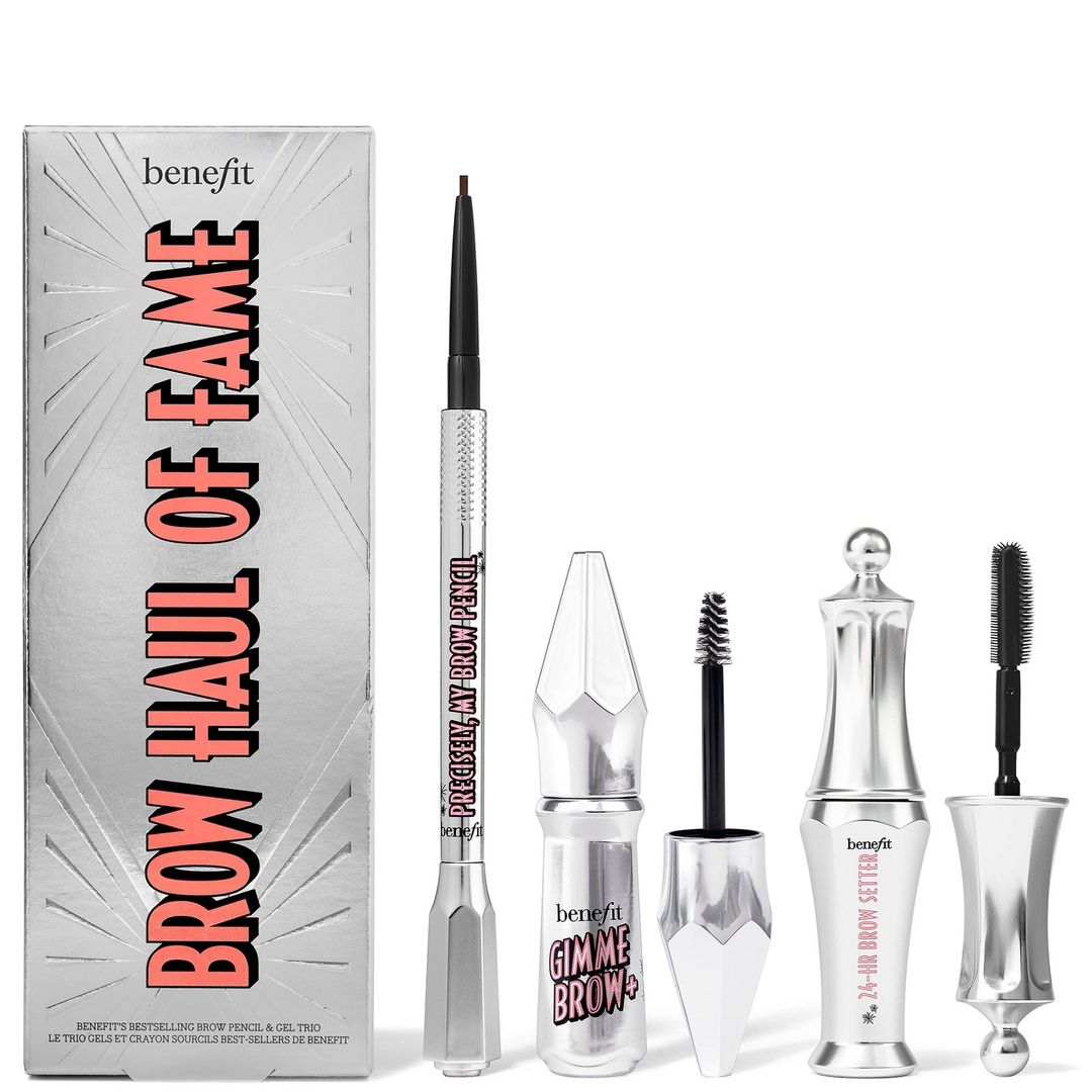 benefit Brow Haul of Fame Brow Basics Kit (Various Shades) (Worth £55) - Shade 4 Warm Deep Brown - Image 1