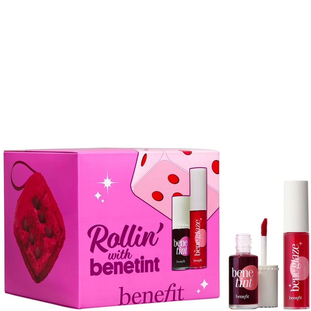 benefit Rollin with Benetint Cheek & Lip Tint and Limited Edition Lip Oil Duo with Beauty Bag - Image 1
