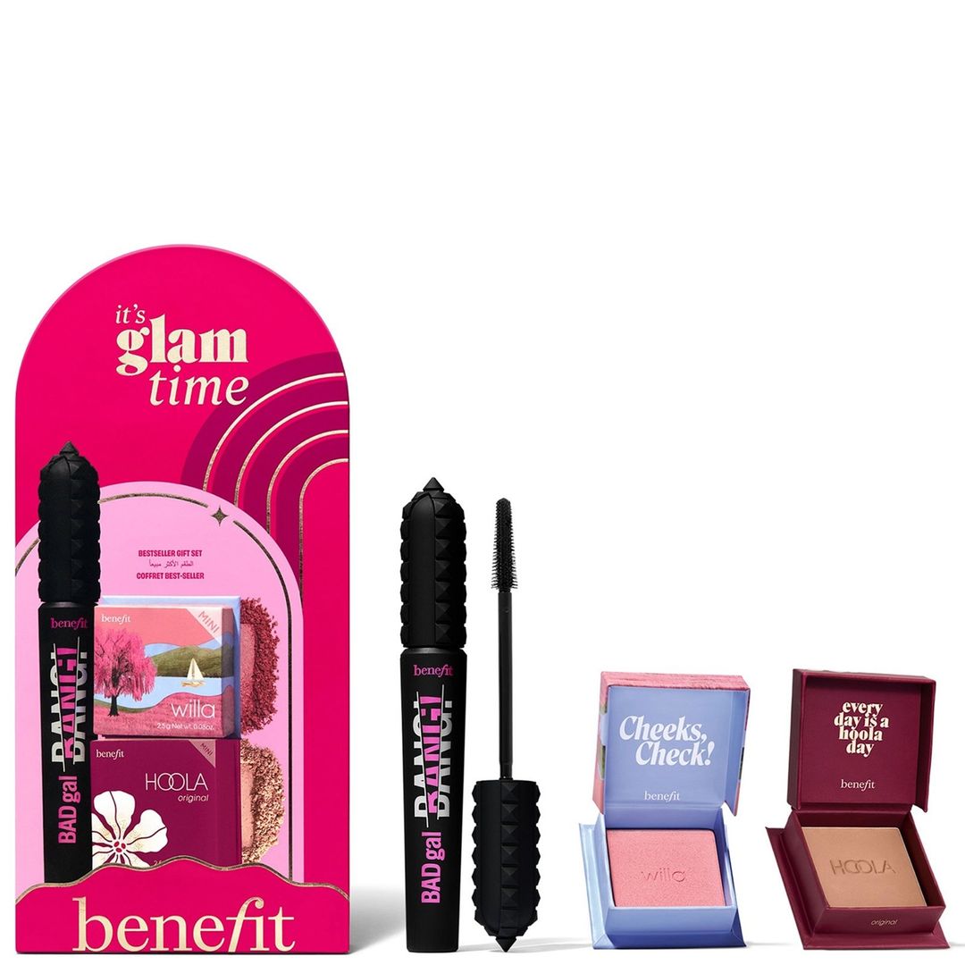 benefit It’s Glam Time Full-Size Mascara and Mini Blush and Bronzer Gift Set - Image 1
