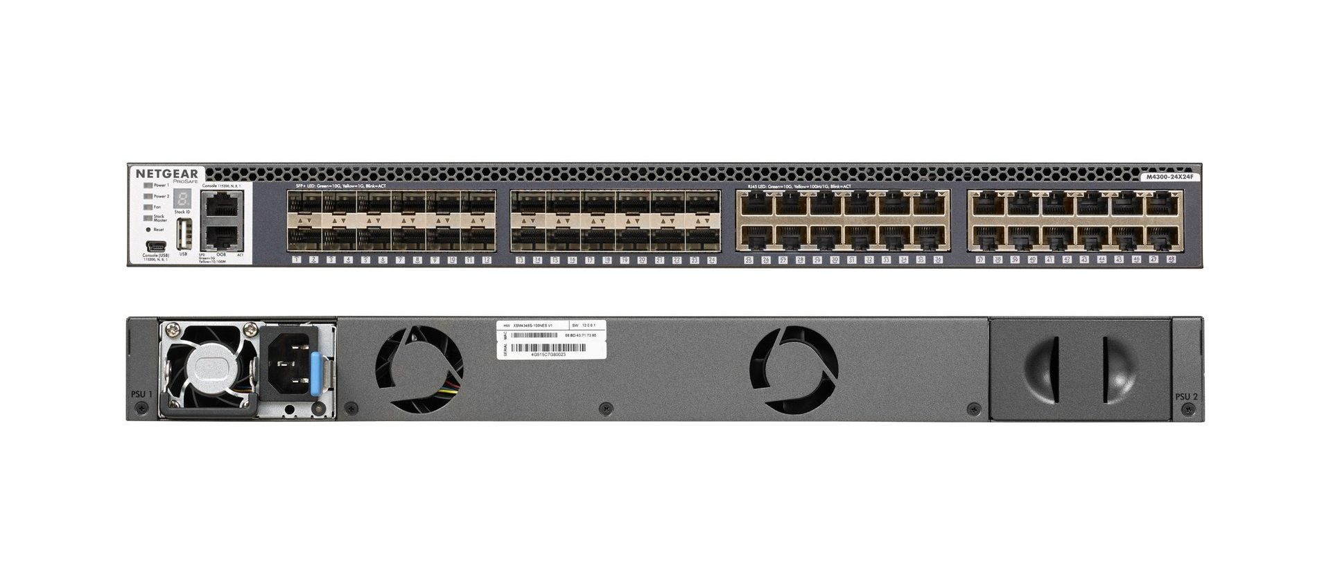 NETGEAR M4300-24X24F/US/EMEA Managed 10G Ethernet (100/1000/10000) 1U Grey - Image 1