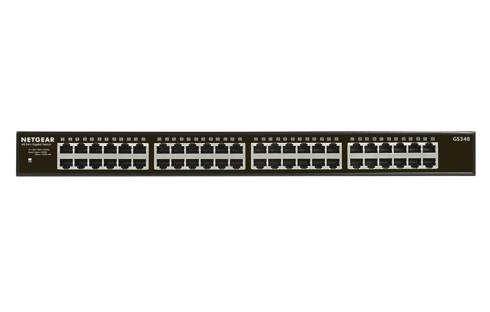 NETGEAR GS348 Unmanaged Gigabit Ethernet (10/100/1000) 1U Black - Image 1