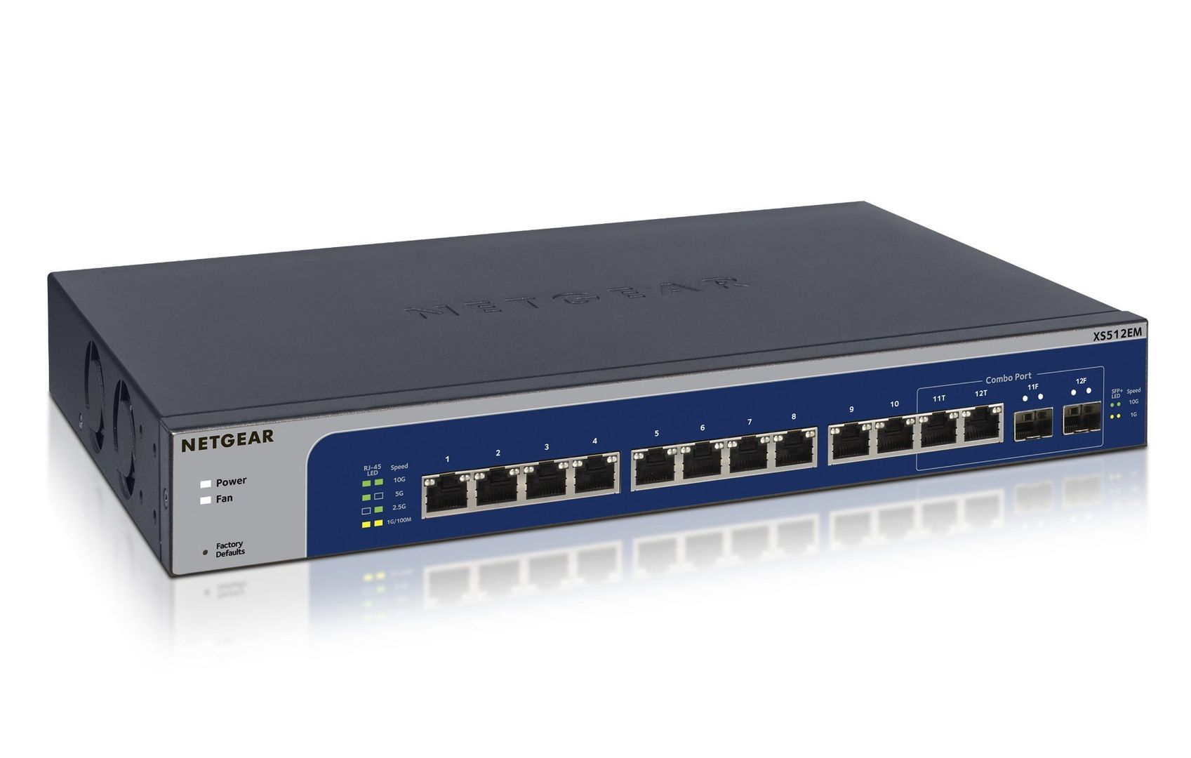 NETGEAR XS512EM Managed L2 10G Ethernet (100/1000/10000) 1U Blue, Grey - Image 1