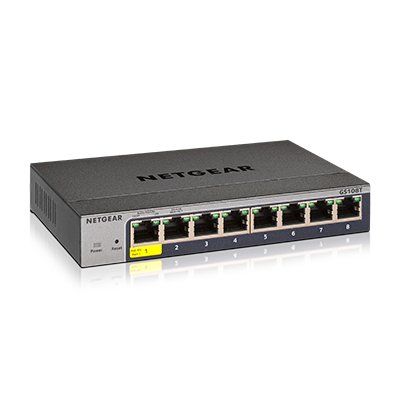 NETGEAR GS108T-300 Managed L2/L3/L4 Gigabit Ethernet (10/100/1000) Grey - Image 1