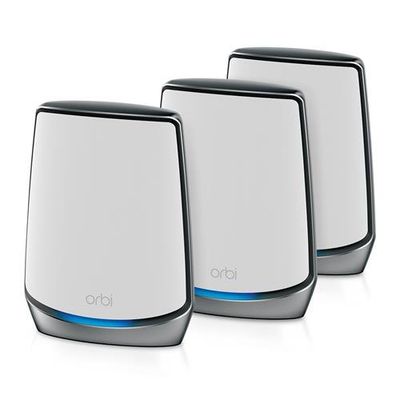 NETGEAR Orbi RBK853 AX6000 WiFi 6 Mesh System Tri-band (2.4 GHz / 5 GHz / 5 GHz) Wi-Fi 6 (802.11ax) Grey 4 Internal