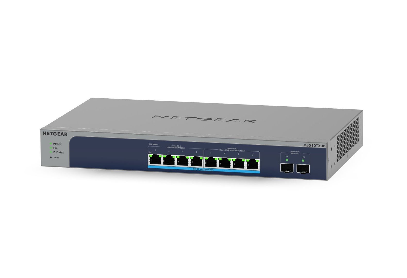 NETGEAR 8-Port Multi-Gigabit/10g Ethernet Ultra60 PoE++ Smart Managed Pro Switch with 2 SFP+ Ports (MS510TXUP) - Image 1