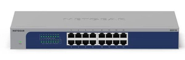 NETGEAR GS516-300EUS network switch Unmanaged Gigabit Ethernet (10/100/1000) Grey
