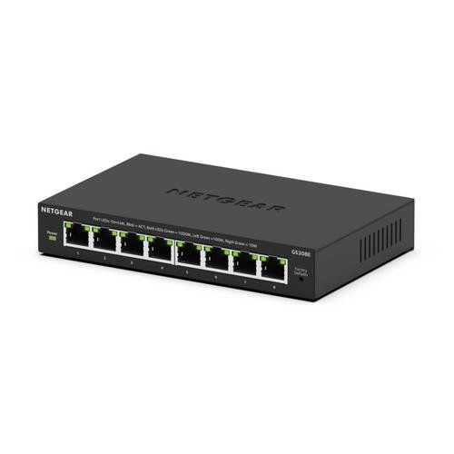 NETGEAR GS308E Managed L2/L3 Gigabit Ethernet (10/100/1000) Black - Image 1