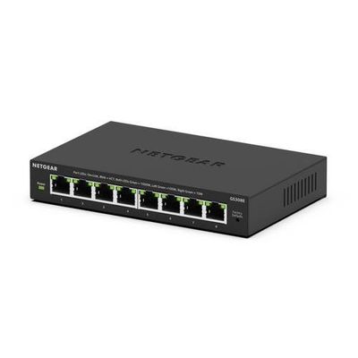 NETGEAR GS308E Managed L2/L3 Gigabit Ethernet (10/100/1000) Black