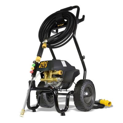 V-Tuf Reliable HDC140 110V Professional Cold Electric Site Pressure Washer - 1750psi, 100Bar, 8L/min