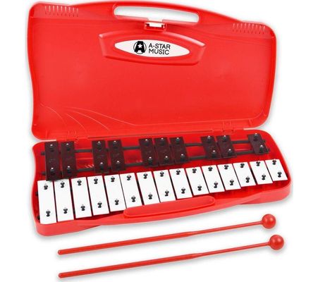 A-Star 25 Note Soprano Xylophone - Red, Red,White