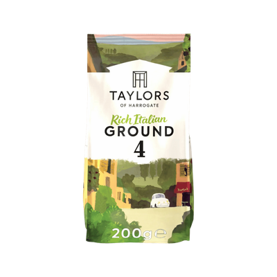 Taylors Rich Italian Roast and Ground Coffee 200g 6314 - Thumbnail 2