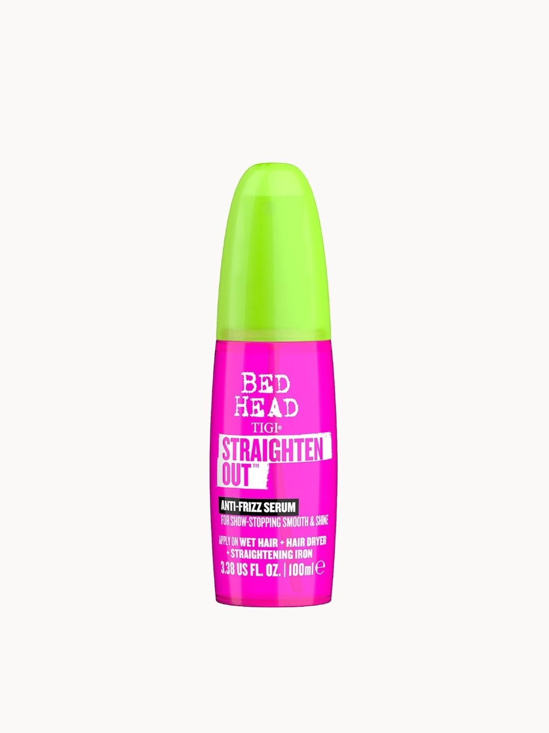 Tigi Straighten Out Anti Frizz Serum For Smooth Shiny Hair, 100ml in White - Image 1