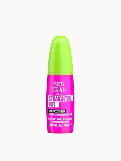 Tigi Straighten Out Anti Frizz Serum For Smooth Shiny Hair, 100ml in White