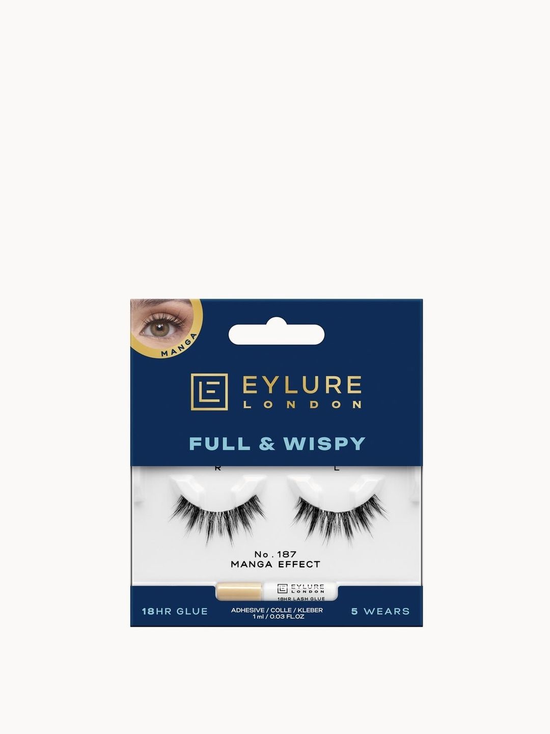 Eylure Women's Fully & Wispy Lashes No.187 15g in Black - Image 1