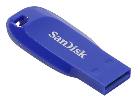 SANDISK Cruzer Blade USB 2.0 Memory Stick - 32 GB, Blue, Blue
