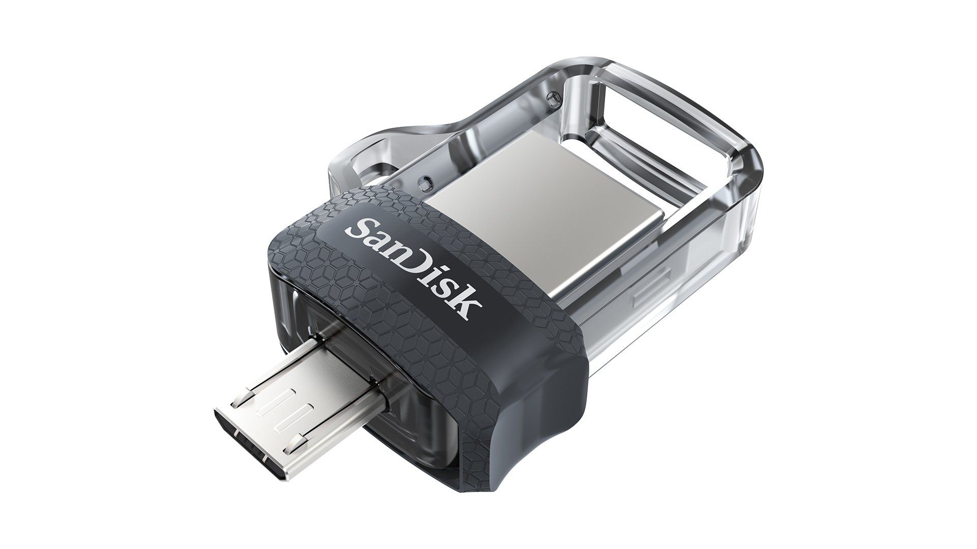 SanDisk Ultra Dual m3.0 USB flash drive 32 GB USB Type-A / Micro-USB 3.2 Gen 1 (3.1 Gen 1) Black, Silver, Transparent - Image 1