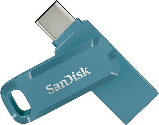 SANDISK Ultra USB Type-C & USB 3.2 Dual Memory Stick - 128 GB, Navagio Bay, Blue