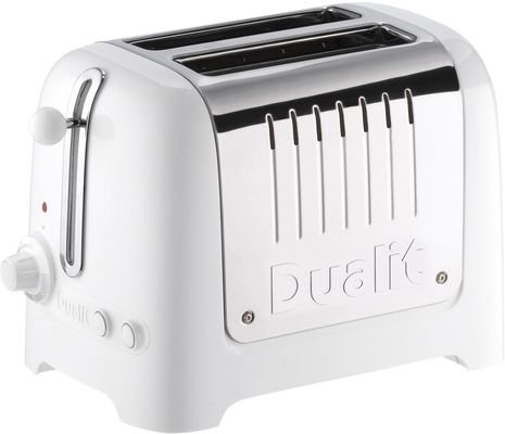 DUALIT Lite 26203 2-Slice Toaster - Gloss White, White