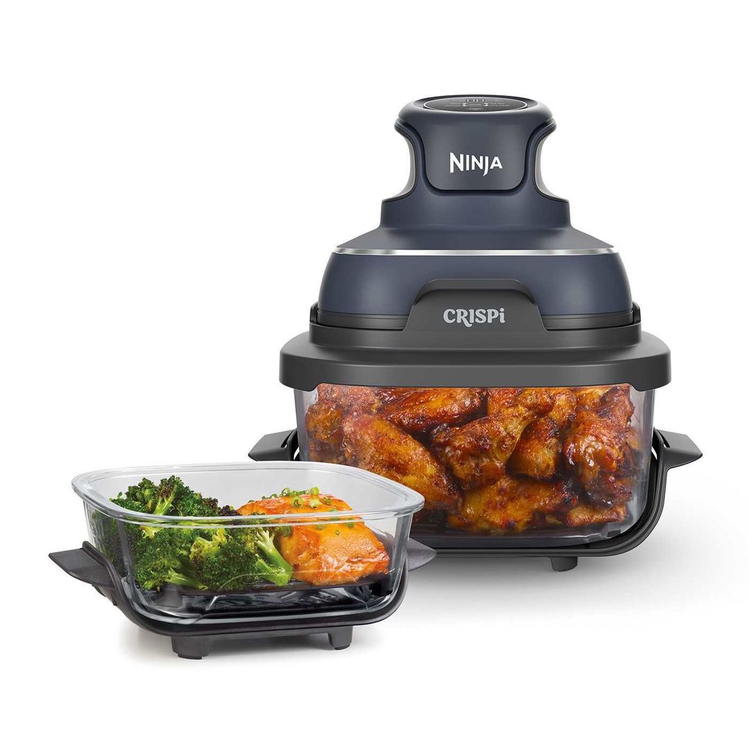 NINJA Crispi 4-in-1 Portable Glass Air Fryer - Cyberspace Blue, Blue - Image 1