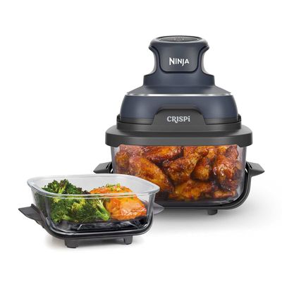 NINJA Crispi 4-in-1 Portable Glass Air Fryer - Cyberspace Blue, Blue