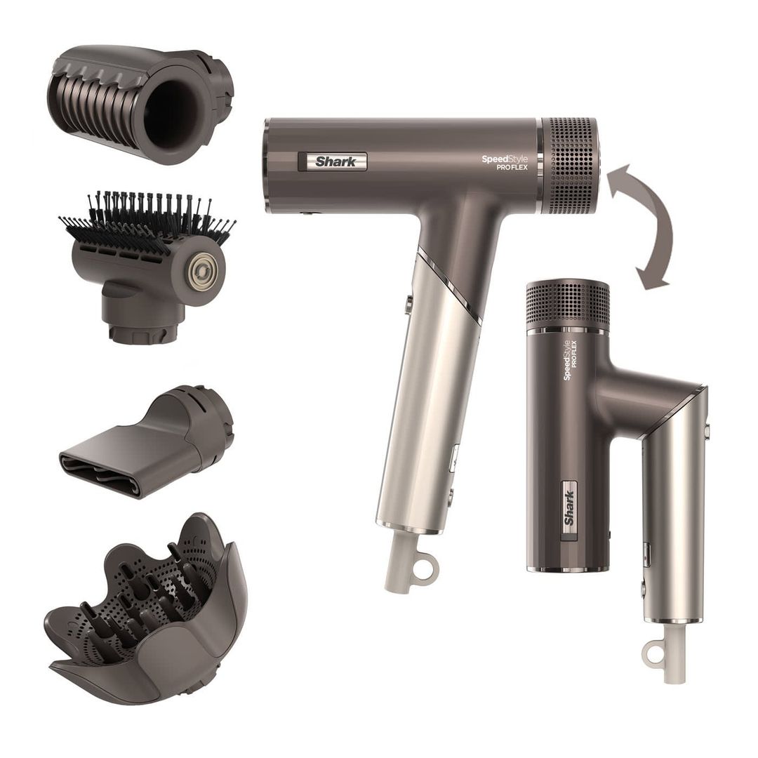 SHARK SpeedStyle Pro Flex HD542UK 4-in-1 Hair Dryer - Mocha Silver, Silver/Grey - Image 1