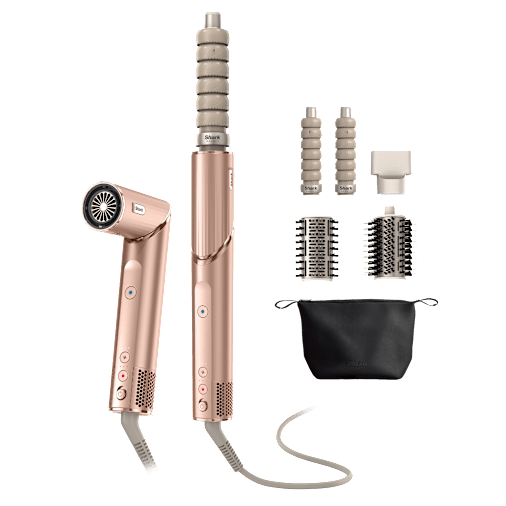 Shark FlexStyle Limited Edition 4-in-1 Air Styler & Hair Dryer Gift Set in Pearl Pink | HD432PKUK | by SharkNinja - Image 1