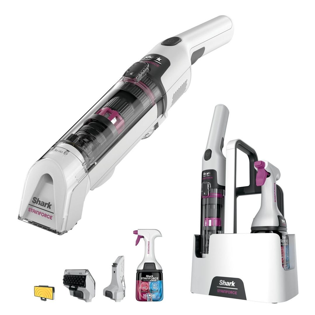 SHARK StainForce HX100UKT Cordless Spot Cleaner - White, White - Image 1