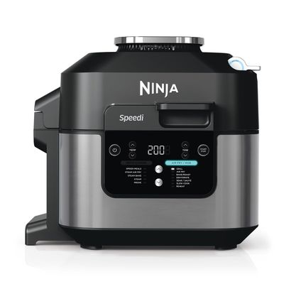 NINJA Speedi 12-in-1 ON500UK Multi-cooker & Air Fryer - Black & Silver, Stainless Steel