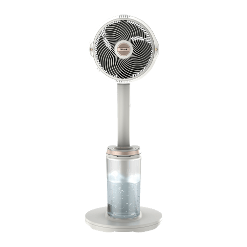 Shark FlexBreeze Pro Mist Indoor & Outdoor Fan & Outdoor Misting System in Dove White | FA300WHUK | by SharkNinja - Image 1