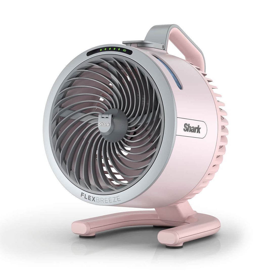 SHARK FlexBreeze HydroGo FA050UKPK Portable 6.8" Misting Turbo Fan - Ballet Pink & Cool Gray, Pink,Silver/Grey - Image 1