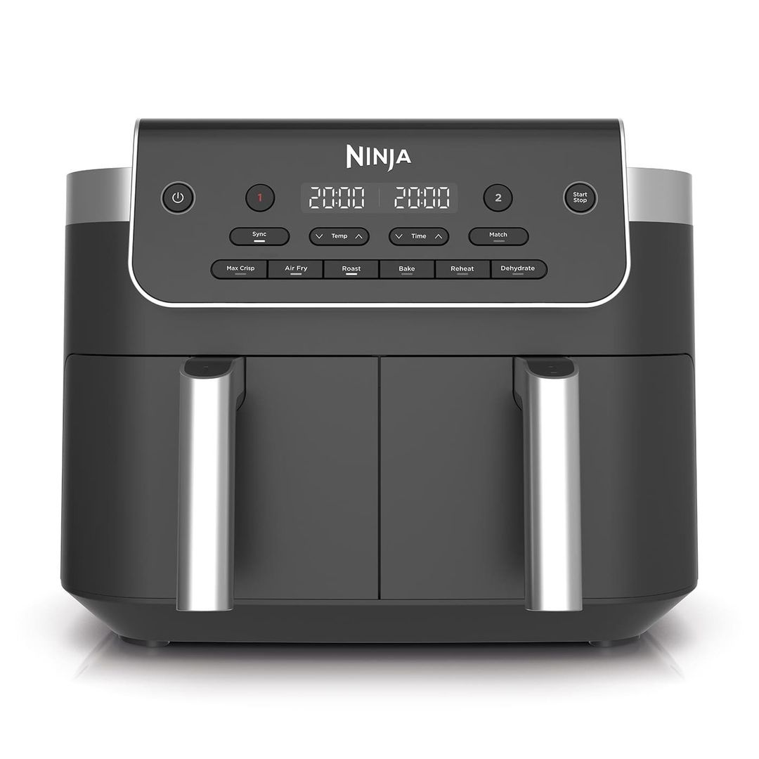 NINJA 6-in-1 DualZone DZ801UK 7.6L Air Fryer Grey, Silver/Grey - Image 1