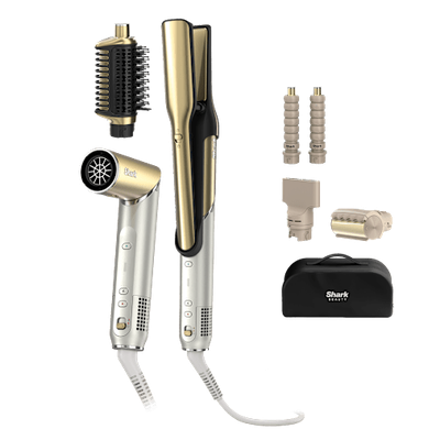 Shark Glam Ceramic & Air Styling and Drying System with FrizzFighter in Gold | HD6051SUK | by SharkNinja