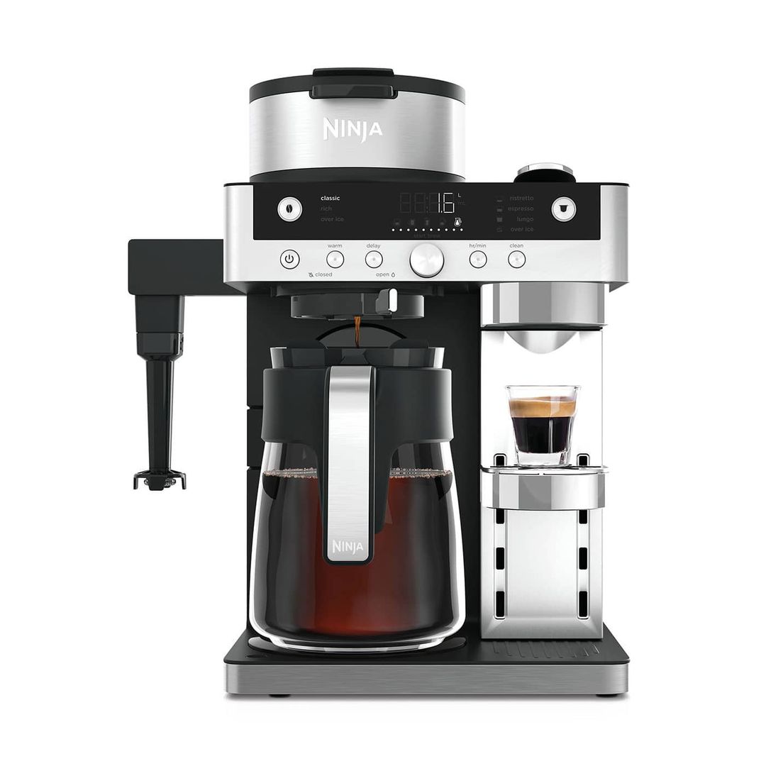 NINJA Prestige DualBrew System CFN803UK Pod & Filter Coffee Machine - Stainless Steel & Black, Stainless Steel - Image 1