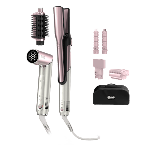 Shark Glam Ceramic & Air Styling and Drying System with FrizzFighter in Pink | HD6051SUKPK | by SharkNinja - Image 1