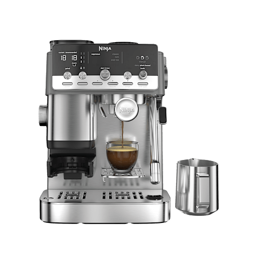 Ninja Luxe Café Mini Plus Espresso Machine in Silver | ES352UK | by SharkNinja - Image 1