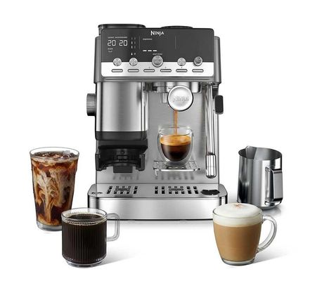 Ninja Luxe Café Mini Plus Espresso Machine in Silver | ES352UK | by SharkNinja - Thumbnail 2