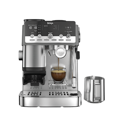 Ninja Luxe Café Mini Plus Espresso Machine in Silver | ES352UK | by SharkNinja