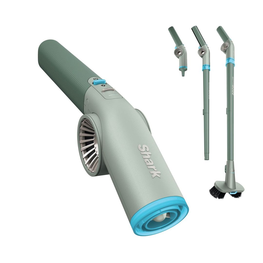 Shark BlastBoss All-in-One Cordless Air Blasting System With BlastBroom in Green | AB2111UKGN | by SharkNinja - Image 1
