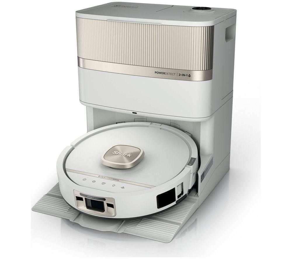 Shark PowerDetect Luxe UV Reveal RV3023XEUKIV Robot Vacuum Cleaner - Dove, White - Image 1