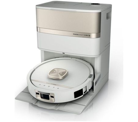 Shark PowerDetect Luxe UV Reveal RV3023XEUKIV Robot Vacuum Cleaner - Dove, White