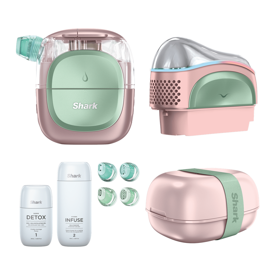 Shark FacialPro Glow & DePuffi At-Home Hydrating Facial System in Strawberry Matcha | FH320UKPK2 | by SharkNinja - Image 1
