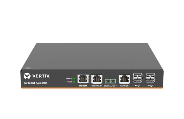 Vertiv Avocent 4-Port ACS800 Serial Console with analog modem. externa