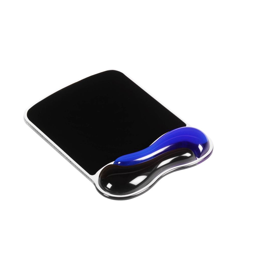 KENSINGTON Duo Gel Mouse Mat Black & Blue - Image 1
