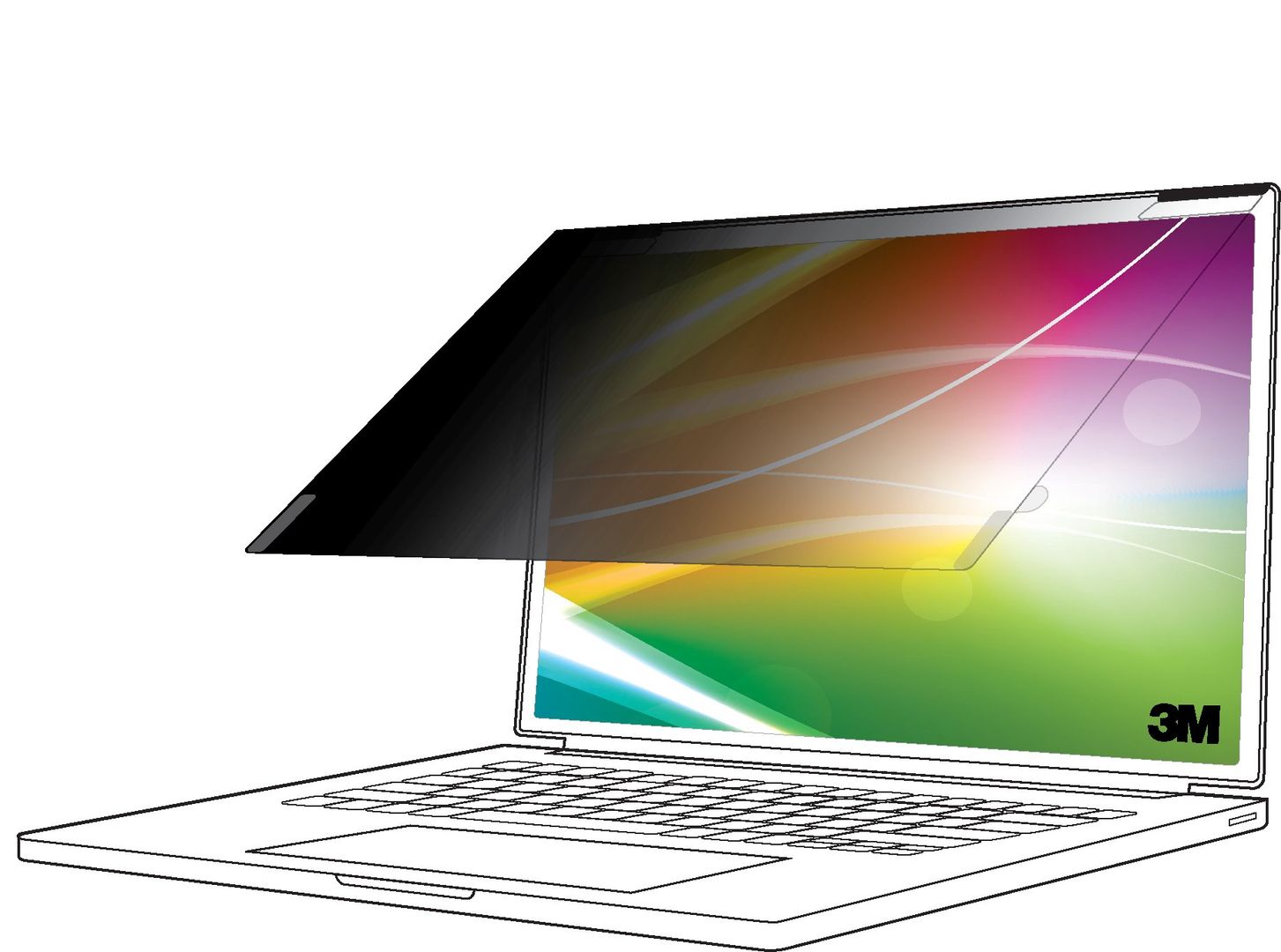 3M Bright Screen Privacy Filter for 13.5in Full Screen Laptop, 3:2, BP135C3E - Image 1