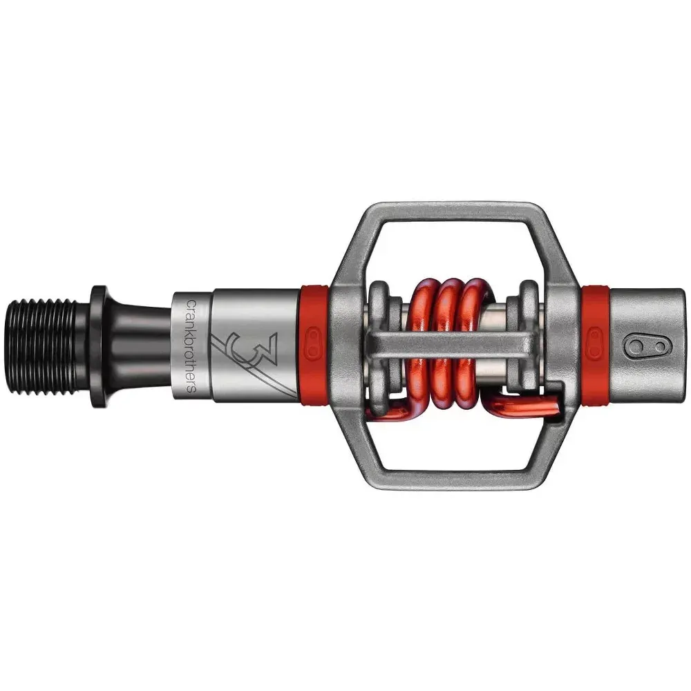 Crank Brothers Eggbeater 3 XC Bike Pedals Silver/Red - Image 1