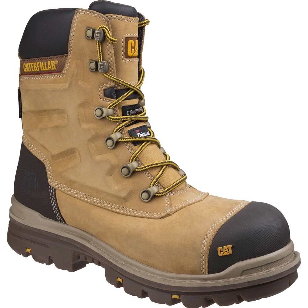 Caterpillar Mens Premier Waterproof Safety Boots Honey Size 12 - Image 1