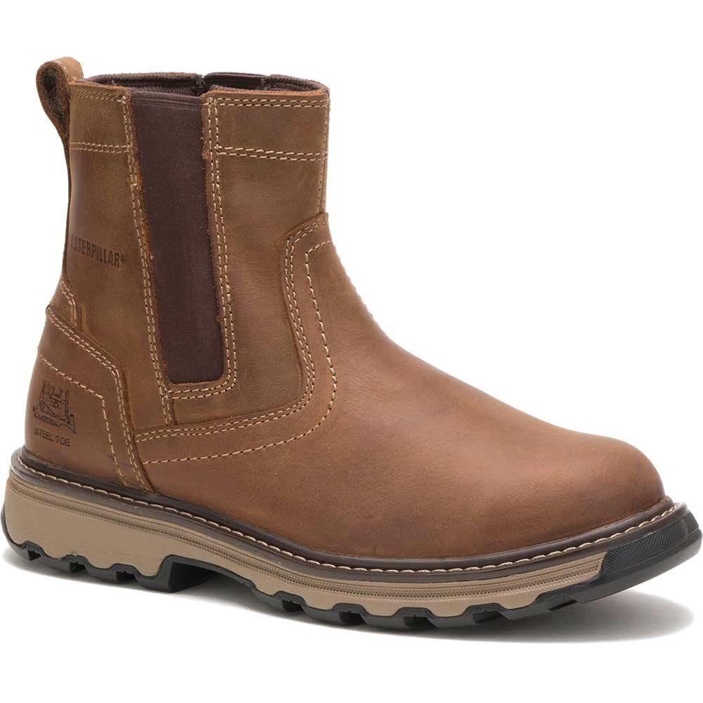 Caterpillar Mens Pelton Safety Boots Beige Size 11 - Image 1